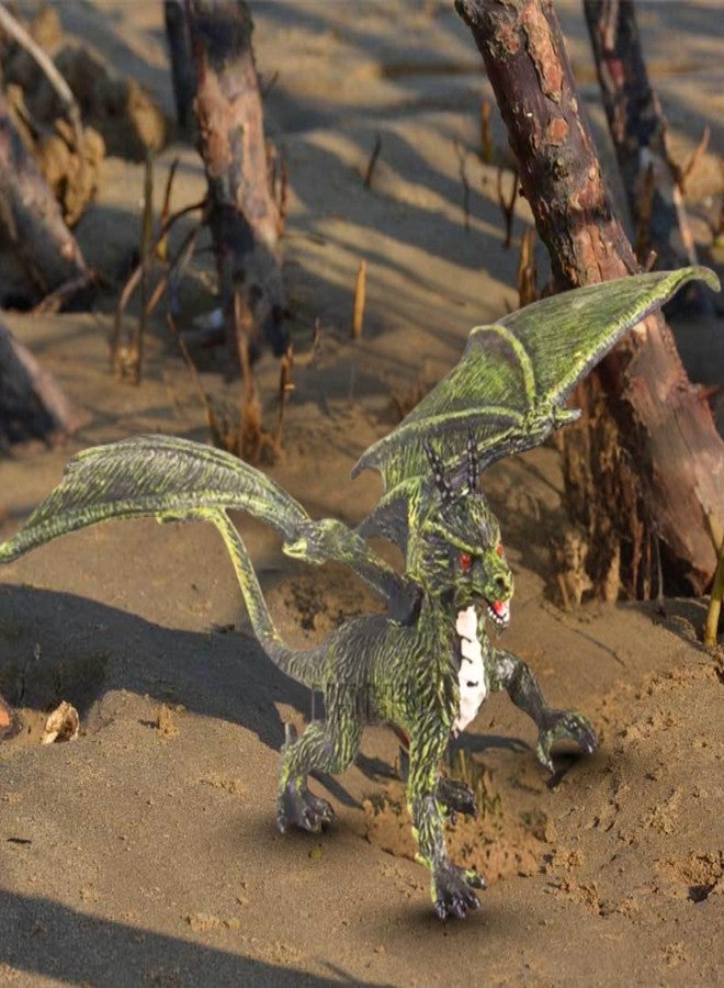 Mallexo Realistic Dinosaur Dragon Animals Toys for Kids 3+ | 1PCS Prehistoric Forest Animal Dino Toy Action Figure for Boys & Girls Birthday Gift Janwar Toy for Children Decoration Item (Green) - Image 4